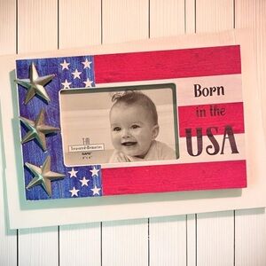 New wooden picture frame Born in USA